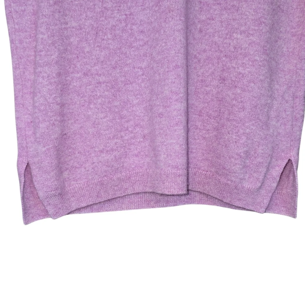 J.Crew 100% Cashmere Lilac Crewneck Sweater Lavender Luxury Knit Size XS